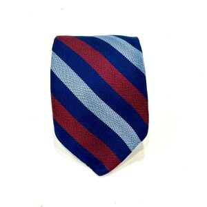 Brooks Brothers Kids Tie - Navy and Burgundy Stripes